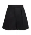 Max Mara Mesh Jersey Shorts In Black