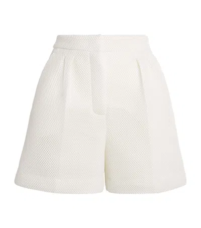 Max Mara Mesh Jersey Shorts In White