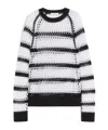 Max Mara Mesh-knit Cotton Sweater In White