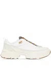 Max Mara Mesh-panelled Chunky-sole Sneakers In White