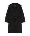 Max Mara Double-faced Wool Robe Coat In Black