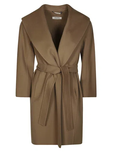 Max Mara Messi Coat In Brown