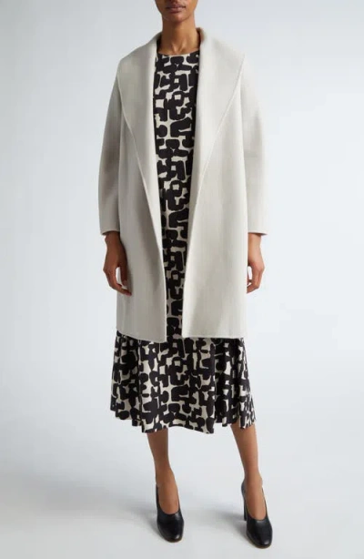 Max Mara Messi Virgin Wool Belted Coat In Medium Grey