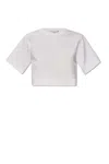 Max Mara Logo-print Cropped T-shirt In White
