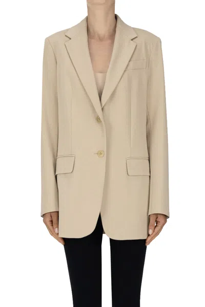 Max Mara Messina Jersey Blazer In Beige