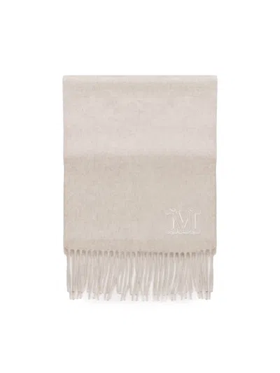 Max Mara Messina Scarf In Mixed Wool In Beige