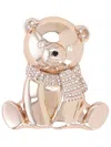 Max Mara Teddy Crystal-embellished Brooch In Gold