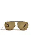 Max Mara Metal Aviator Sunglasses In Green