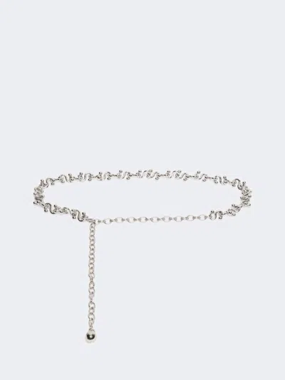 Max Mara Metal Belt In Silver