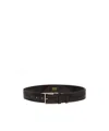 Max Mara Mxatrine Leather Belt In Brown