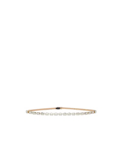 Max Mara Metal Buckle Belt In Gold