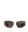 Max Mara Metal Cat-eye Sunglasses In Green