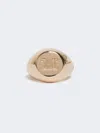 Max Mara Metal Chevalier Ring In Gold