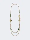 Max Mara Metal Double-strand Necklace In Gold