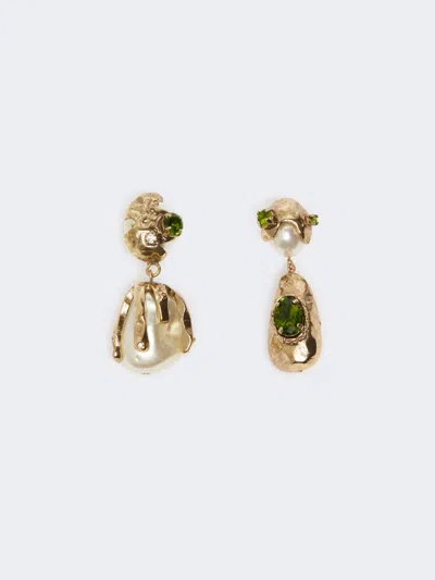 Max Mara Metal Drop Earrings In Gold