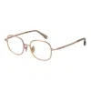 Max Mara Rose Gold Women Optical Frames In Gold