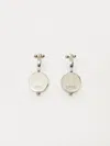 Max Mara Metal Half-sphere Earrings In Silver