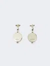 Max Mara Metal Half-sphere Earrings In Silver