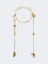 Max Mara Metal Lariat Necklace In Gold