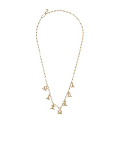 Max Mara Metal Necklace In Orange