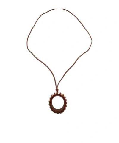 Max Mara Metal Pendant Necklace In Gold