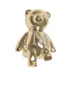 Max Mara Metal Teddy Bear Brooch In Yellow