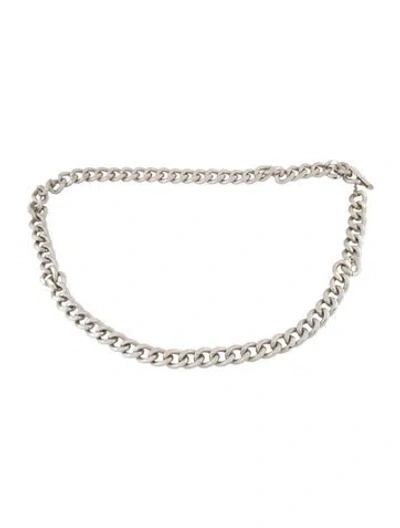 Pre-owned Max Mara Metal Waist Belt W/ Tags In Silver