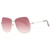 Max Mara Silver Metal Sunglasses In Pink