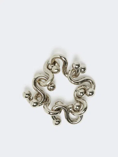 Max Mara Metallic Bracelet In Silver