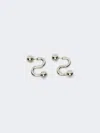 Max Mara Metallic Earrings In Silver