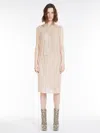 Max Mara Metallic Knit Skirt In Powder