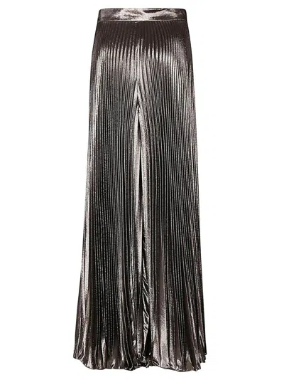 Max Mara Pleated Metallic Trousers In Multi