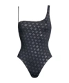 Max Mara Metallicstretch Swimsuit In Black