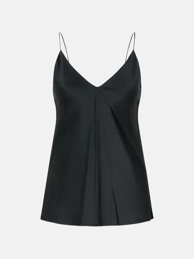 MAX MARA 'METELLO' BLACK SILK TOP