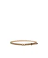Max Mara Slim Monogram Leather Belt Adjustable Size In Yellow
