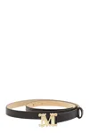 Max Mara Mgraziata15 - Monogram Leather Belt In Black