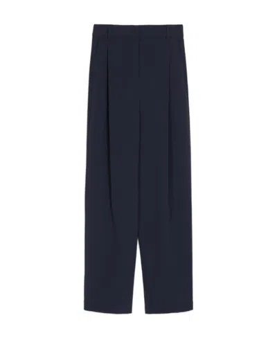 Max Mara Michela Pleated Casual Pants In Black