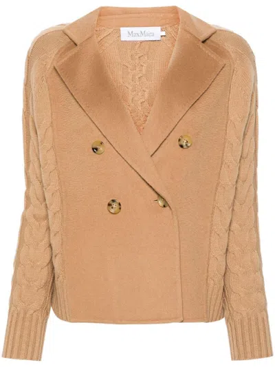 MAX MARA MAX MARA "MICIO" CARDIGAN WITH INSERTS