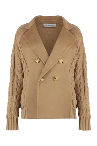 Max Mara Micio Jacket In Brown