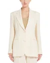 Max Mara Micio Flax Linen Blazer In Beige