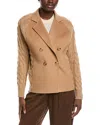 Max Mara Micio Wool & Cashmere-blend Jacket In Brown