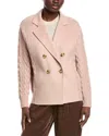 Max Mara Micio Wool & Cashmere-blend Jacket In Pink