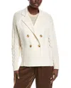 Max Mara Micio Wool & Cashmere-blend Jacket In White