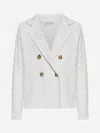 Max Mara Micio Wool And Cashmere Peacoat In White