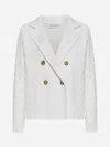 Max Mara Micio Wool And Cashmere Peacoat In Vanilla