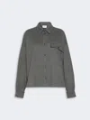 Max Mara Micro Jacquard Jersey Jacket In Light Grey