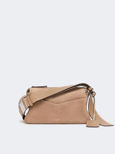 Max Mara Micro Split Leather Handbag In Brown