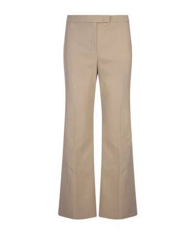 Max Mara Micro Trumpet Casual Pants In Nude