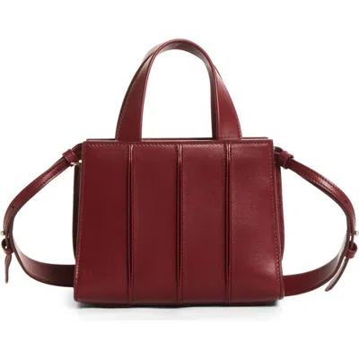 Max Mara Micro Whitney Crossbody Bag In Burgundy