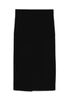 Max Mara Form-fitting Losanna Midi Skirt With Smooth Waistband In Black